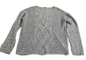 Maurices Gray Long Sleeve Multi-Chunky-Patterned Knit Sweater Woman’s Size XL
